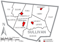 Archivo:Map of Sullivan County Pennsylvania with Municipal and Township Labels