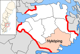 Nyköping Municipality in Södermanland County.png
