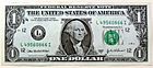 One US dollar note 0127 22