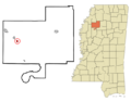 Tallahatchie County Mississippi Incorporated and Unincorporated areas Webb Highlighted