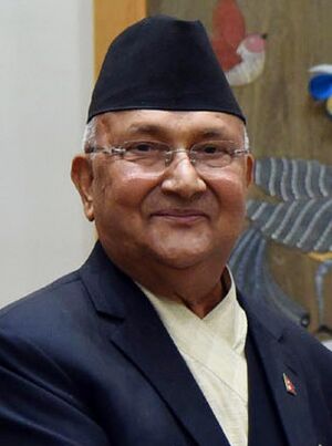 The Prime Minister of Nepal, Mr. K.P. Sharma Oli calls on the Prime Minister, Shri Narendra Modi, in New Delhi on April 06, 2018 (cropped).jpg