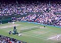 Wimbledon Men's final 2008, Federer serves for 3rd set