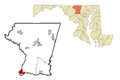 Carroll County Maryland Incorporated and Unincorporated areas Mount Airy Highlighted
