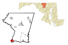 Carroll County Maryland Incorporated and Unincorporated areas Mount Airy Highlighted.svg