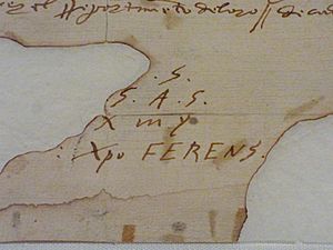 Archivo:Firma de Cristobal Colón, en Ordenanza. Manuscrito Colombino O'Gorman Condumex, expuesto en el Museo Soumaya Loreto