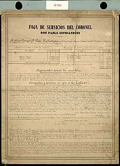 Archivo:Foja de servicio del Coronel don Pablo Zufriategui