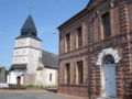 L'école, la mairie et l'église de Tortefontaine