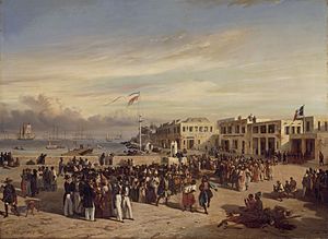 Archivo:Le prince de Joinville sur l'île de Gorée en 1842