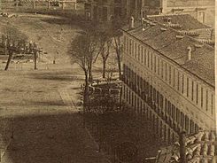 Madrid, Carrera de San Gerónimo y Palacio del Congreso (Charles Clifford) (cropped) Palacio de los Duques de Medinaceli.jpg