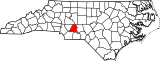 Map of North Carolina highlighting Stanly County.svg