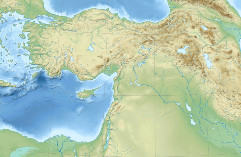 Near East topographic map-blank