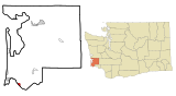 Pacific County Washington Incorporated and Unincorporated areas Chinook Highlighted.svg