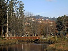 Pontevedra capital Parque de la isla de las esculturas, canal interior