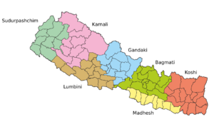 Archivo:Provinces of Nepal german 2018