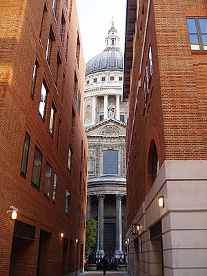 Archivo:Saint Pauls Cathedral as seen from Paternoster Row - geograph.org.uk - 77268