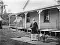 Semi-formal outdoor portrait of King George of Tonga, 86 years old, in front of the palace at Neiafu (cleaned)