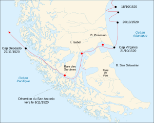 Archivo:Strait of Magellan's discovery 1520