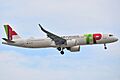 TAP Air Portugal Airbus A321-251NX (A321LR) CS-TXF approaching EWR Airport