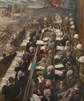 Archivo:The Nuremberg Trial, 1946 (1946) (Art. IWM ART LD 5798)