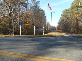 Archivo:Town of Jarratt (VA) Welcome Sign; VA 139 & Henry Road