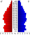 USA Cleburne County, Alabama age pyramid