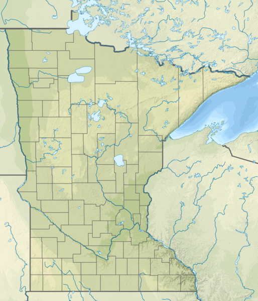 USA Minnesota relief location map