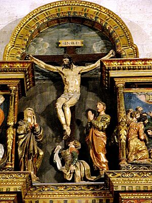 Archivo:Valladolid - Colegio de San Gregorio, Capilla, retablo del Monasterio de la Mejorada 3
