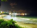 Vista noturna da praia do nautico