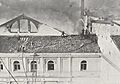 1909-11-14, El Teatro, Incendio del Teatro de la Zarzuela, Cifuentes (cropped) incendio desde la fachada principal