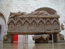 78 Museo diocesano Valladolid sarcofago procedente del Monasterio de Palazuelos ni