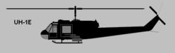Archivo:Bell UH-1E Iroquois profile silhouette