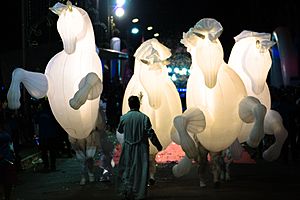Archivo:Chevaux d'air et de lumière, grande parade du carnaval, Kourou, Guyane Française