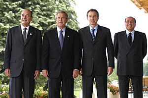 Archivo:Chirac Bush Blair Berlusconi