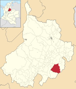 Coromoro ubicada en Santander (Colombia)