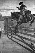 Archivo:Dick turpin jumping hornsey tollgate