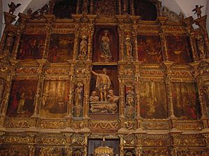 Archivo:Leon Valderas iglesia santa Maria Azogue retablo mayor lou