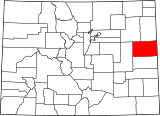 Map of Colorado highlighting Kit Carson County.svg