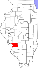 Map of Illinois highlighting Madison County.svg