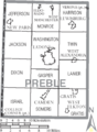 Map of Preble County Ohio With Municipal and Township Labels
