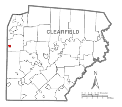 Map of Troutville, Clearfield County, Pennsylvania Highlighted.png