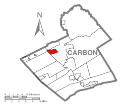 Map of Weatherly, Carbon County, Pennsylvania Highlighted.png