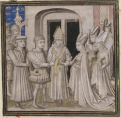 Archivo:Mariage de Jean V de Bretagne et de Jeanne de France
