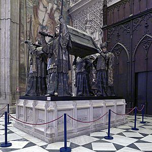 Archivo:Monumento funerario de Cristóbal Colón. Catedral de Sevilla