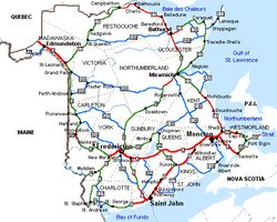 Archivo:New Brunswick road map