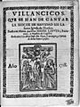 Villancicos que se han de cantar la noche de Navidad en la Santa Iglesia de Huesca (1718)