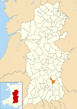Wales Powys Community Bronllys map.svg