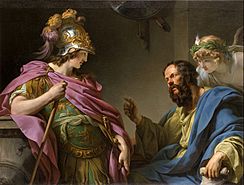 Archivo:Alcibades being taught by Socrates, François-André Vincent