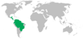 Alouatta range map