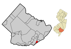 Atlantic County New Jersey Incorporated and Unincorporated areas Margate City Highlighted.svg