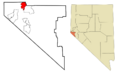 Douglas County Nevada Incorporated and Unincorporated areas Indian Hills Highlighted